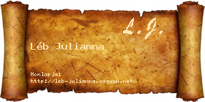 Léb Julianna névjegykártya